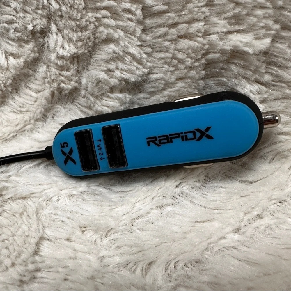 Rapid Car Charger with 5 USB Ports Use in Front & Back!  Like New